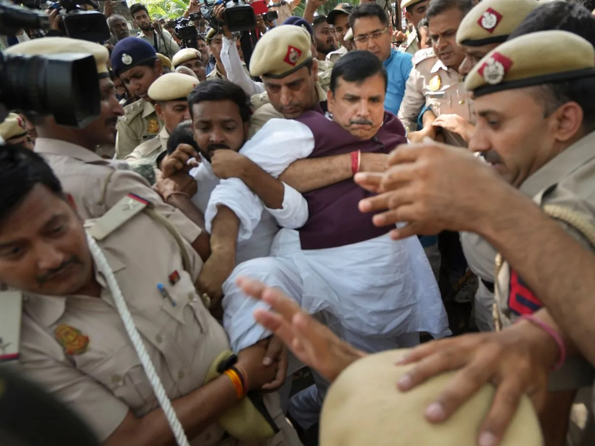 AAP leaders, workers stage protests across Delhi against CBI summons to Kejriwal