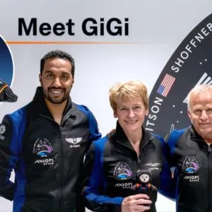 GiGi teddy bear, the 5th crew member of Axiom-2 Mission (Ax-2)
