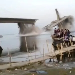 Bihar Bridge Collapse: The bridge being built on the Ganga river in Bhagalpur district collapsed, no casualties