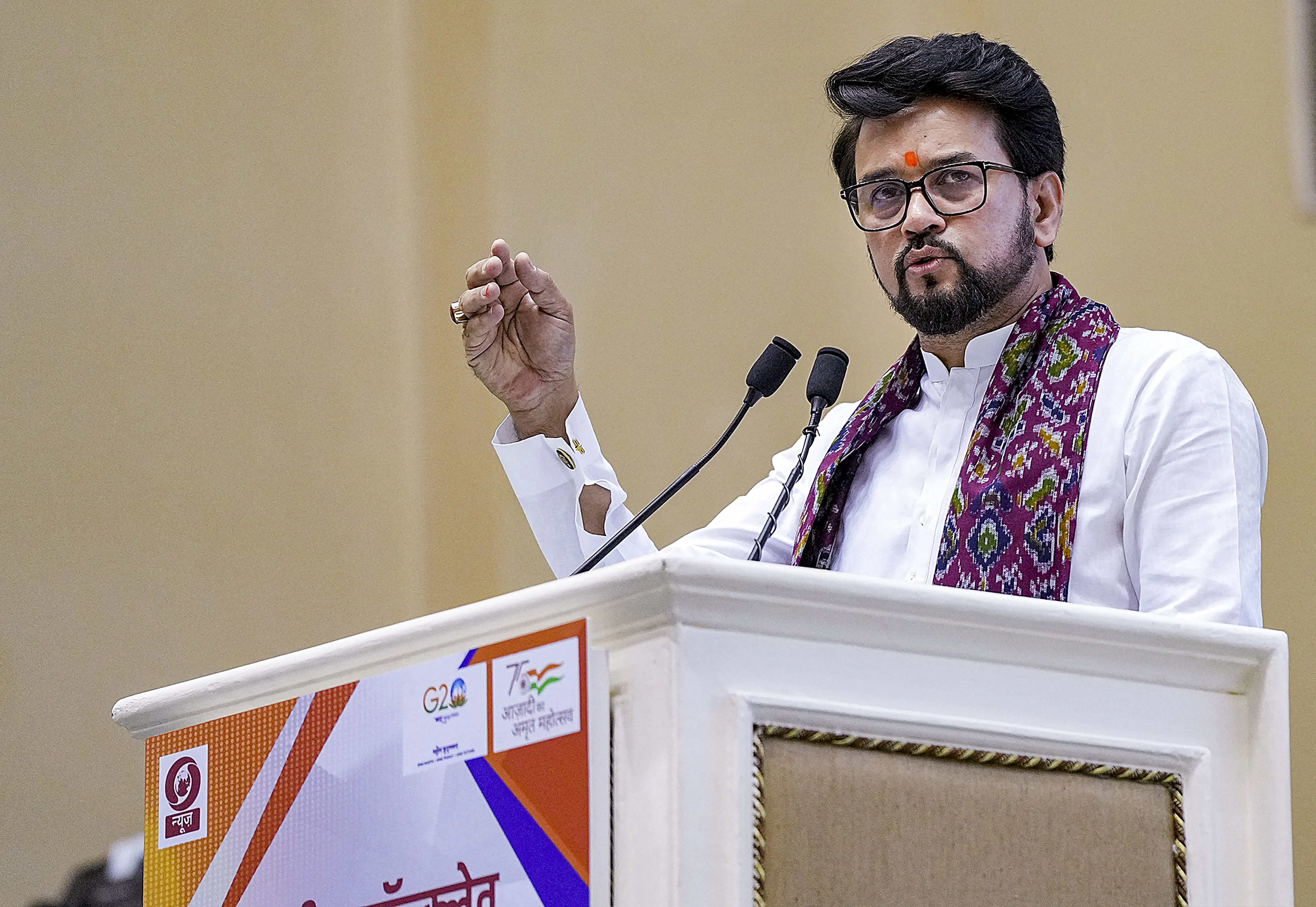 Union Information and Broadcasting Minister Anurag Thakur