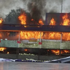 Burning illegal narcotics