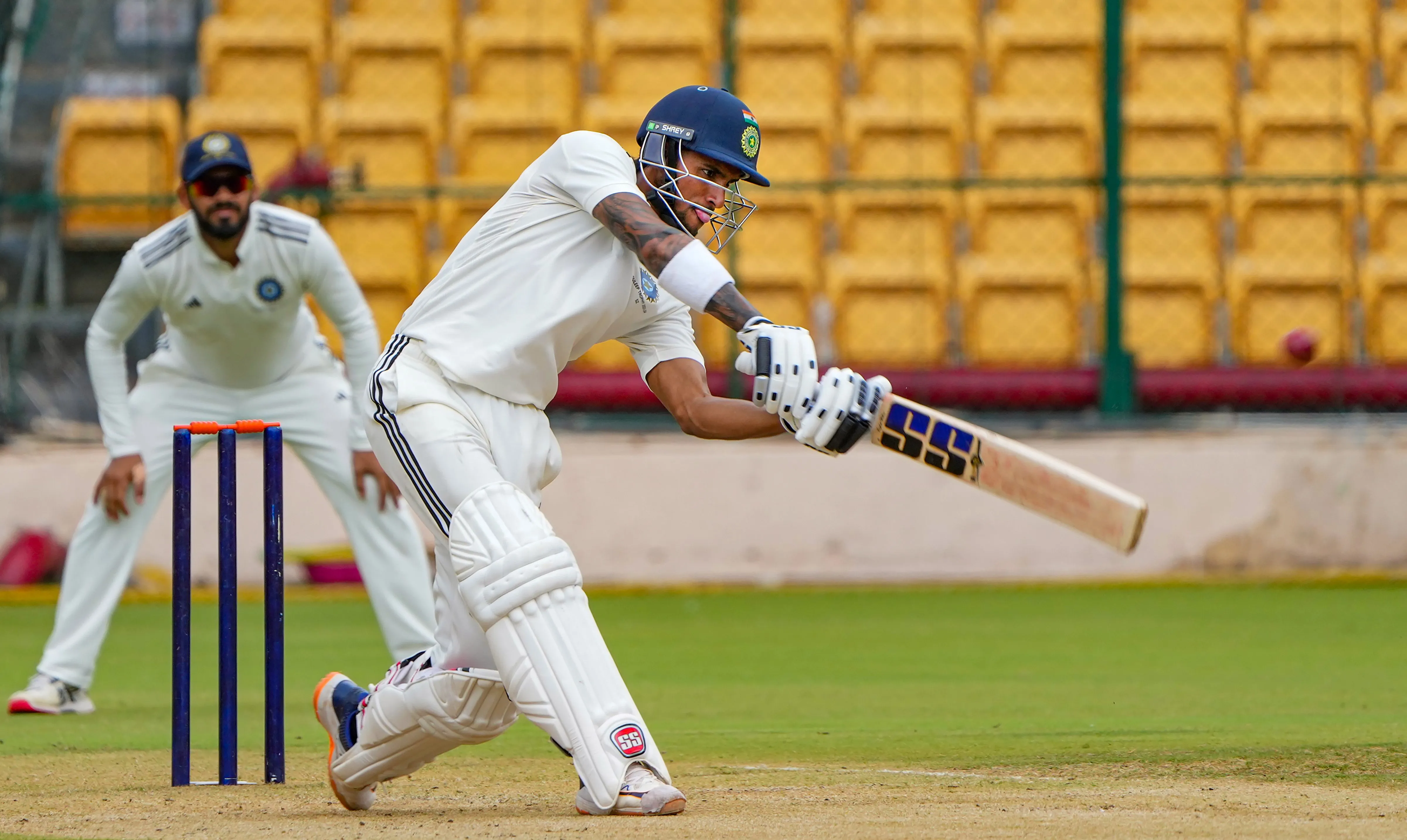 Mayank scores half-century as South vs North match evenly poised