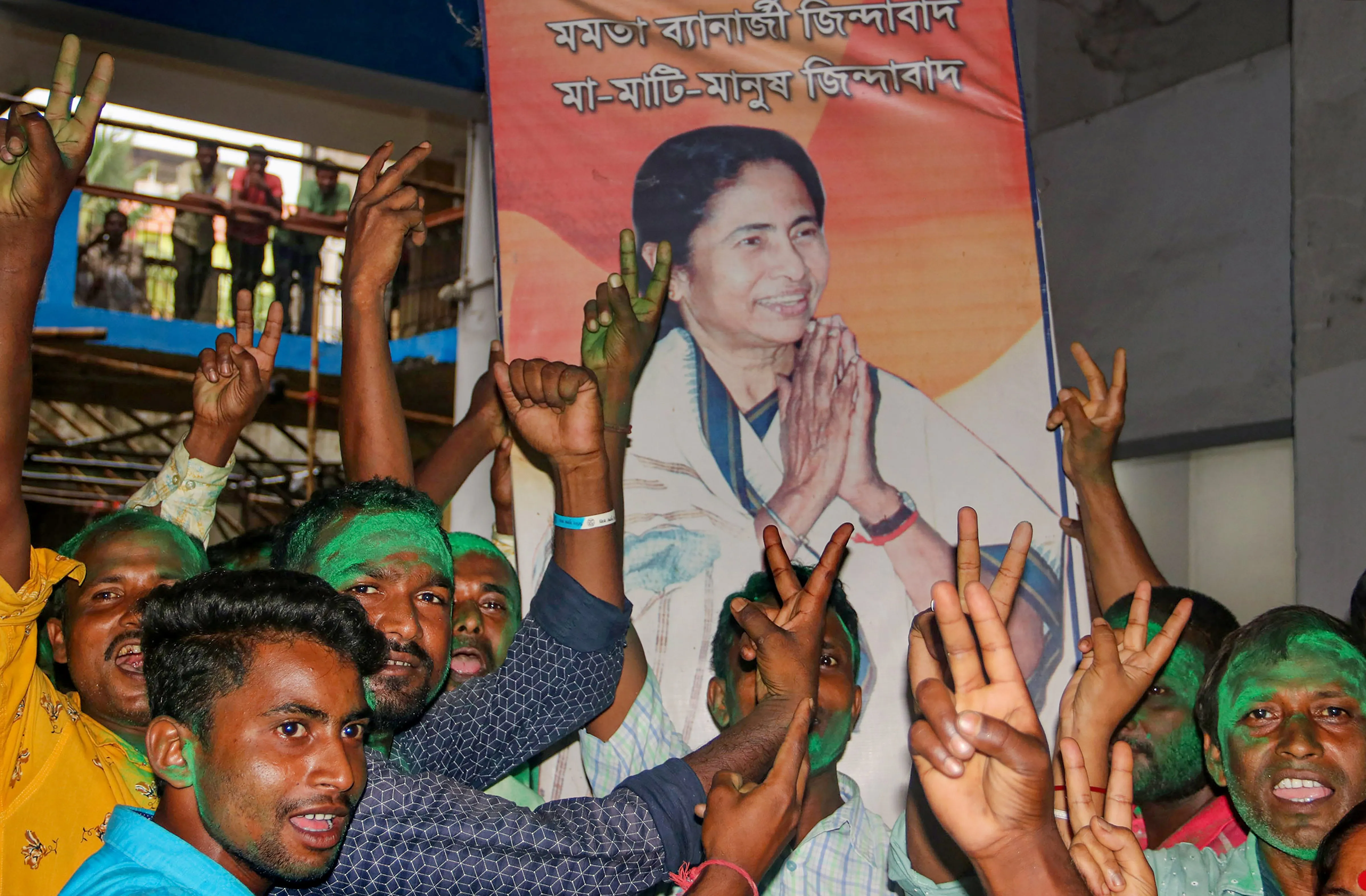 WB Panchayat polls: TMC celebrates lead