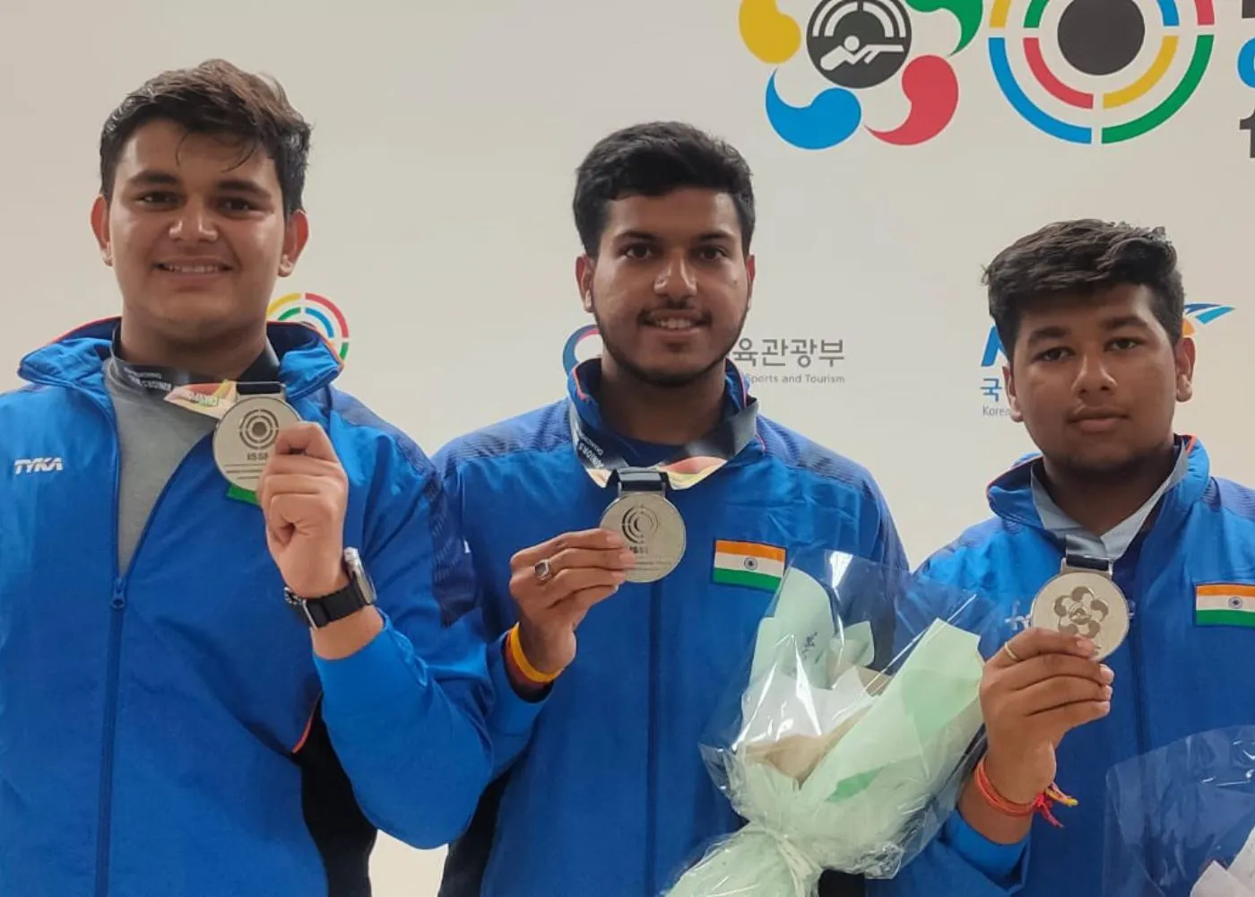 Indian men's trap team won silver medal in ISSF Junior World Championship