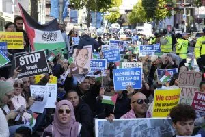 Protesters in Iraq, Indonesia and South Korea condemn Israeli attacks on Gaza