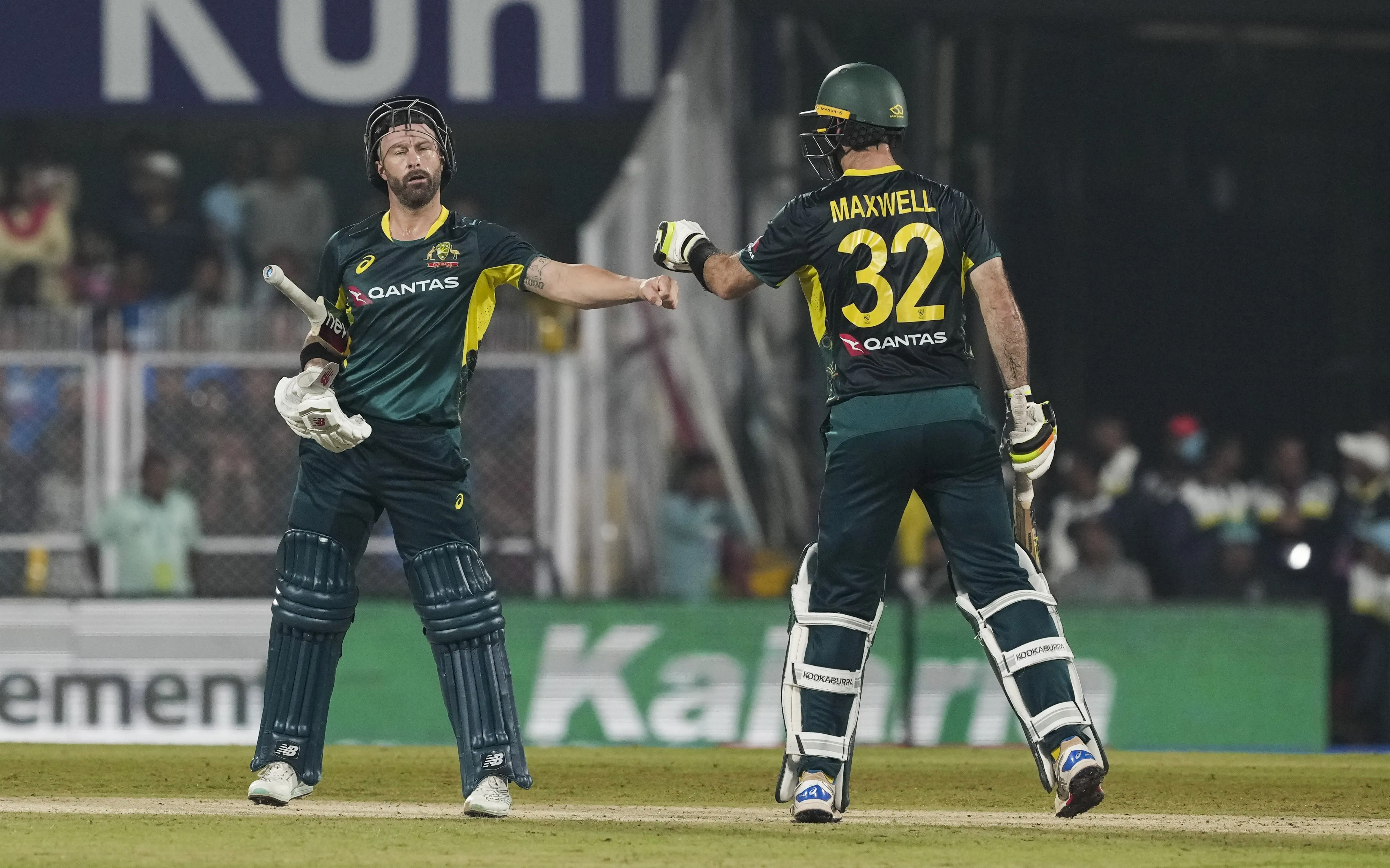 Australian batters Matthew Wade and Glenn Maxwell