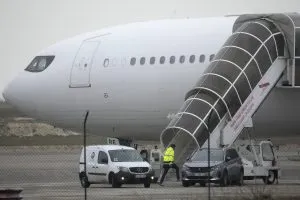A charter plane grounded in France for a human trafficking