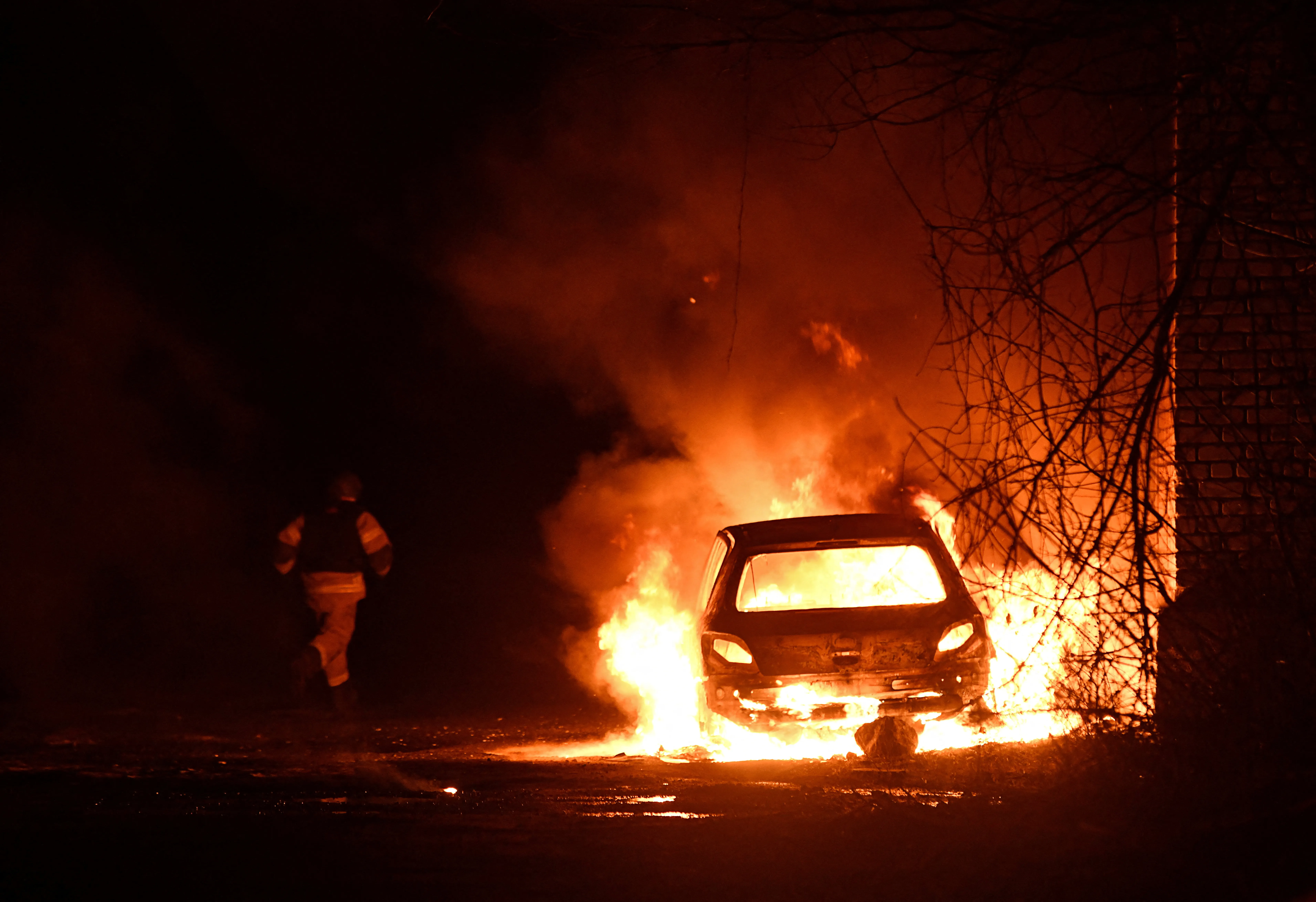Aftermath of recent shelling in Donetsk