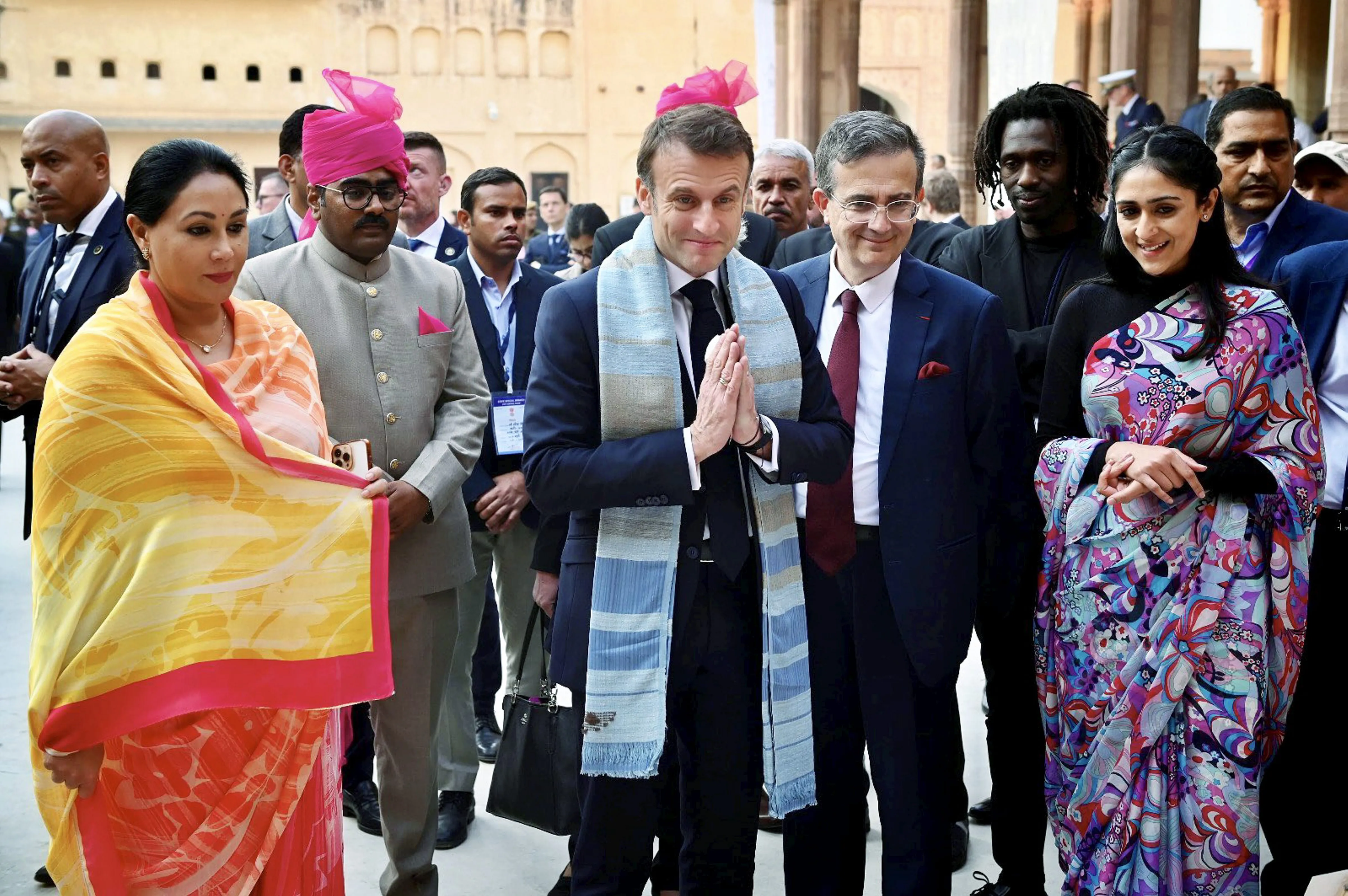 French Prez Emmanuel Macron in Jaipur