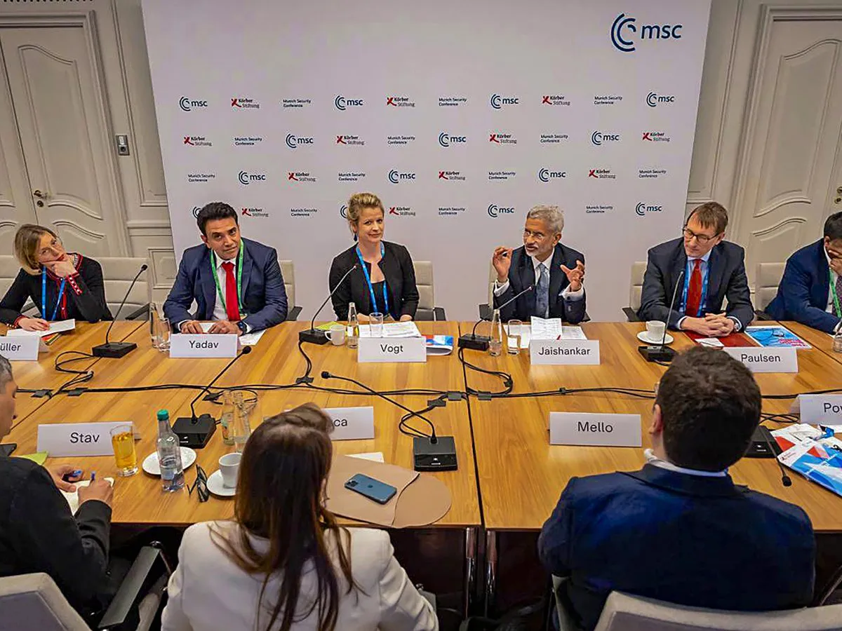 EAM S arrived in Germany to participate in the Munich Security Conference. Jaishankar met China's Foreign Minister म्यूनिख सुरक्षा सम्मेलन में भाग लेने जर्मनी पहुंचे EAM एस. जयशंकर, चीन के विदेश मंत्री से की मुलाकात