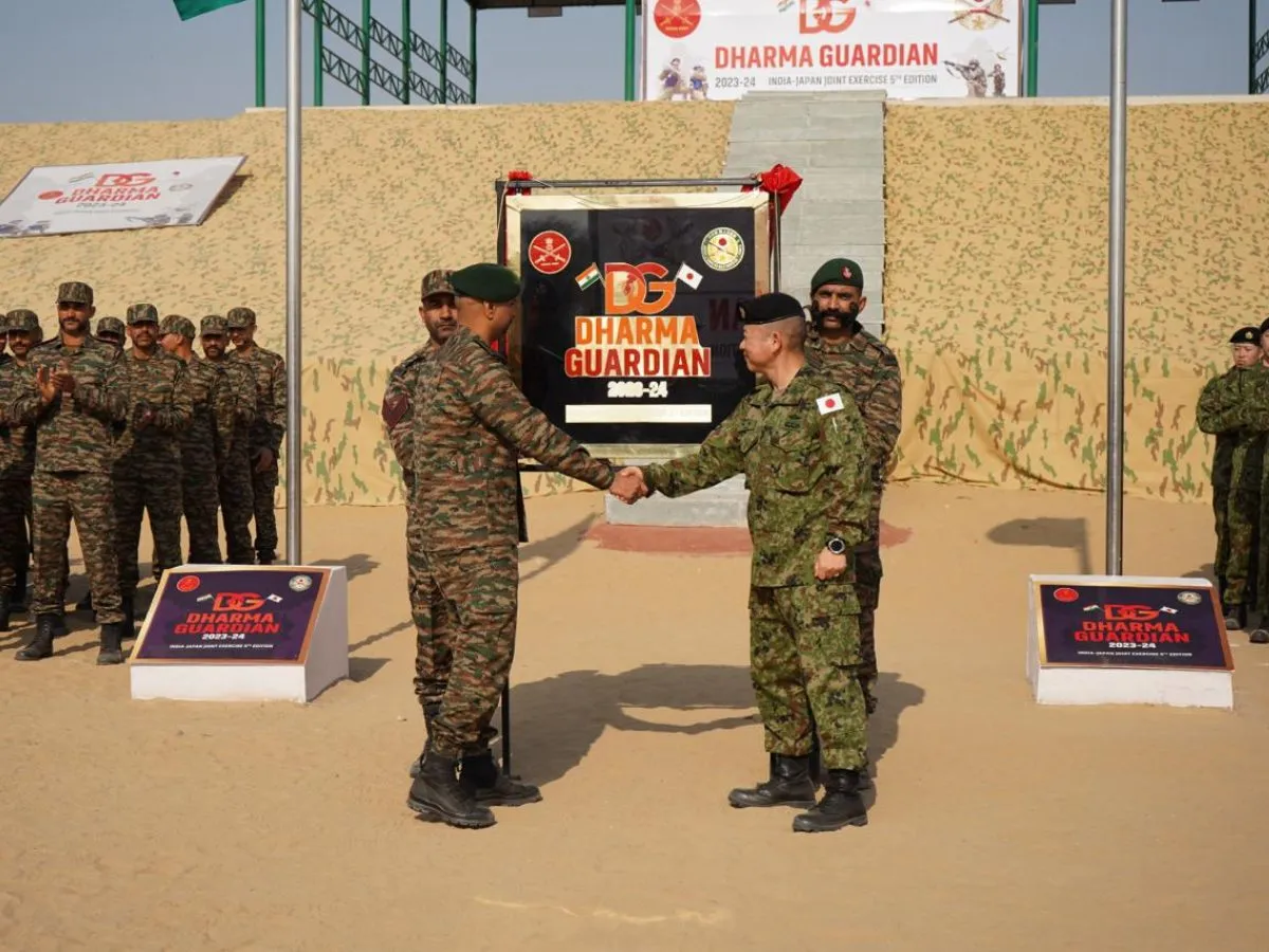Dharma Guardian: India-Japan start two-week military exercise in Rajasthan धर्म गार्जियन: भारत-जापान ने राजस्थान में शुरू किया दो सप्ताह का सैन्य अभ्यास
