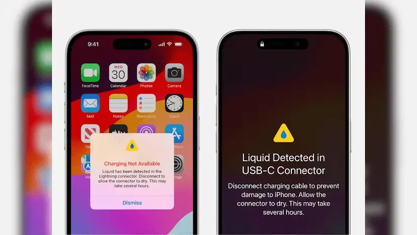 apple wet phone