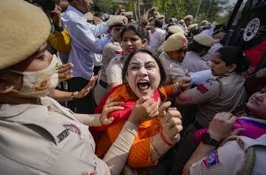 AAP protest in Delhi