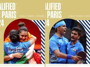 भारतीय पुरुष और महिला टेबल टेनिस टीम ने इतिहास रचा, पेरिस ओलंपिक के लिए क्वालीफाई किया , Indian men's and women's table tennis teams create history, qualify for Paris Olympics