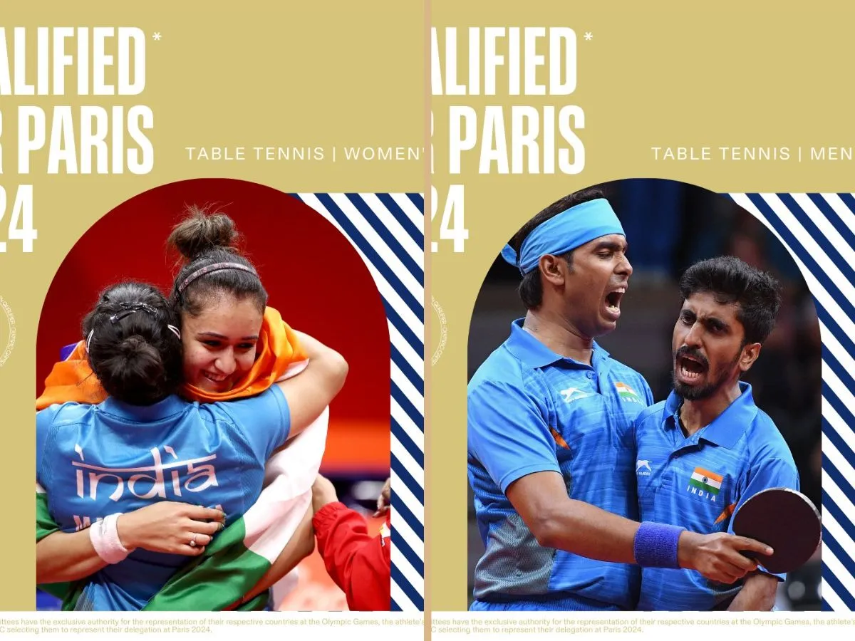 भारतीय पुरुष और महिला टेबल टेनिस टीम ने इतिहास रचा, पेरिस ओलंपिक के लिए क्वालीफाई किया , Indian men's and women's table tennis teams create history, qualify for Paris Olympics