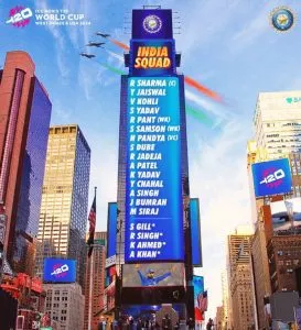 Indian Cricket Team for T20 World Cup