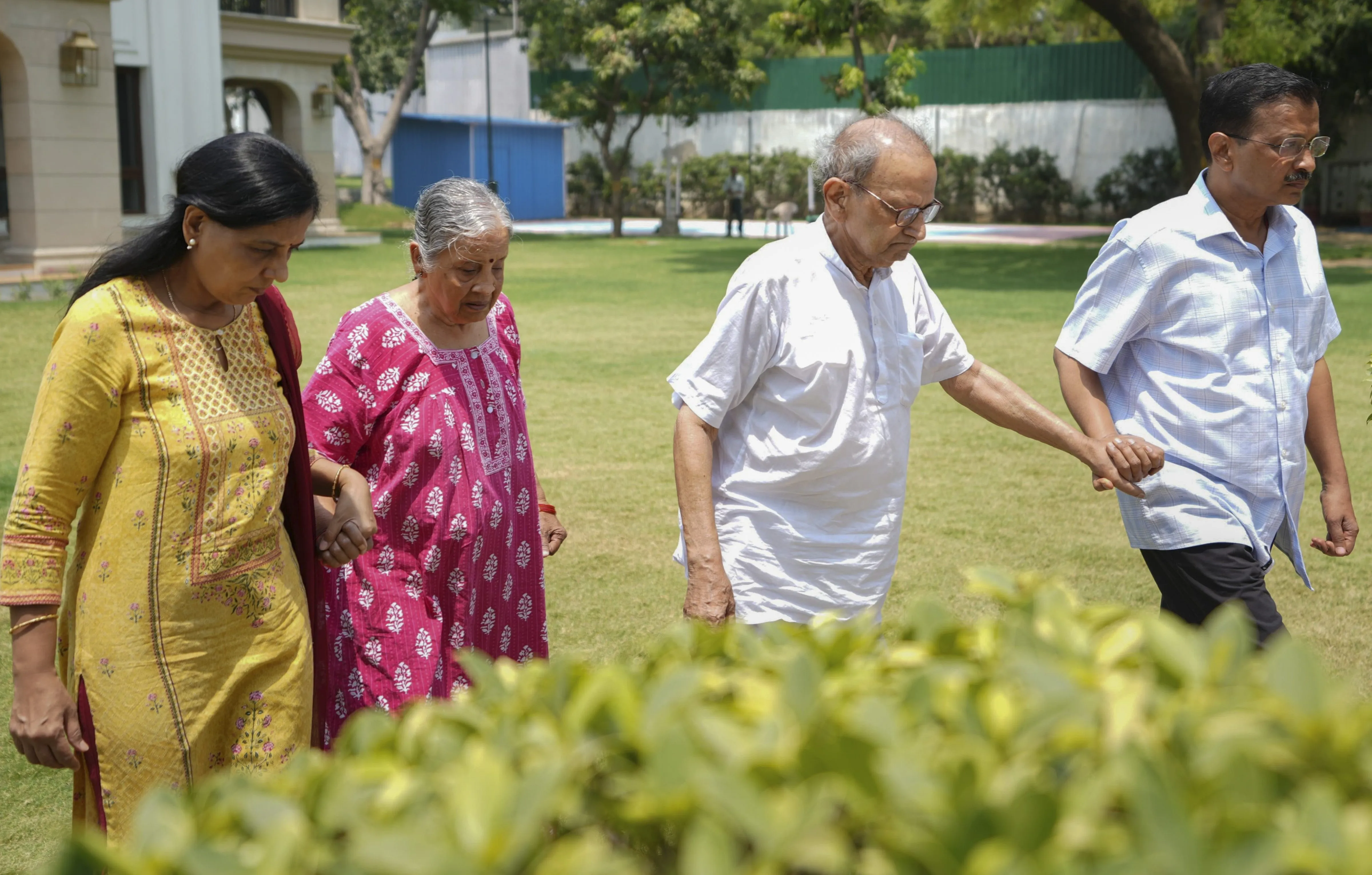 Arvind Kejriwal with his family