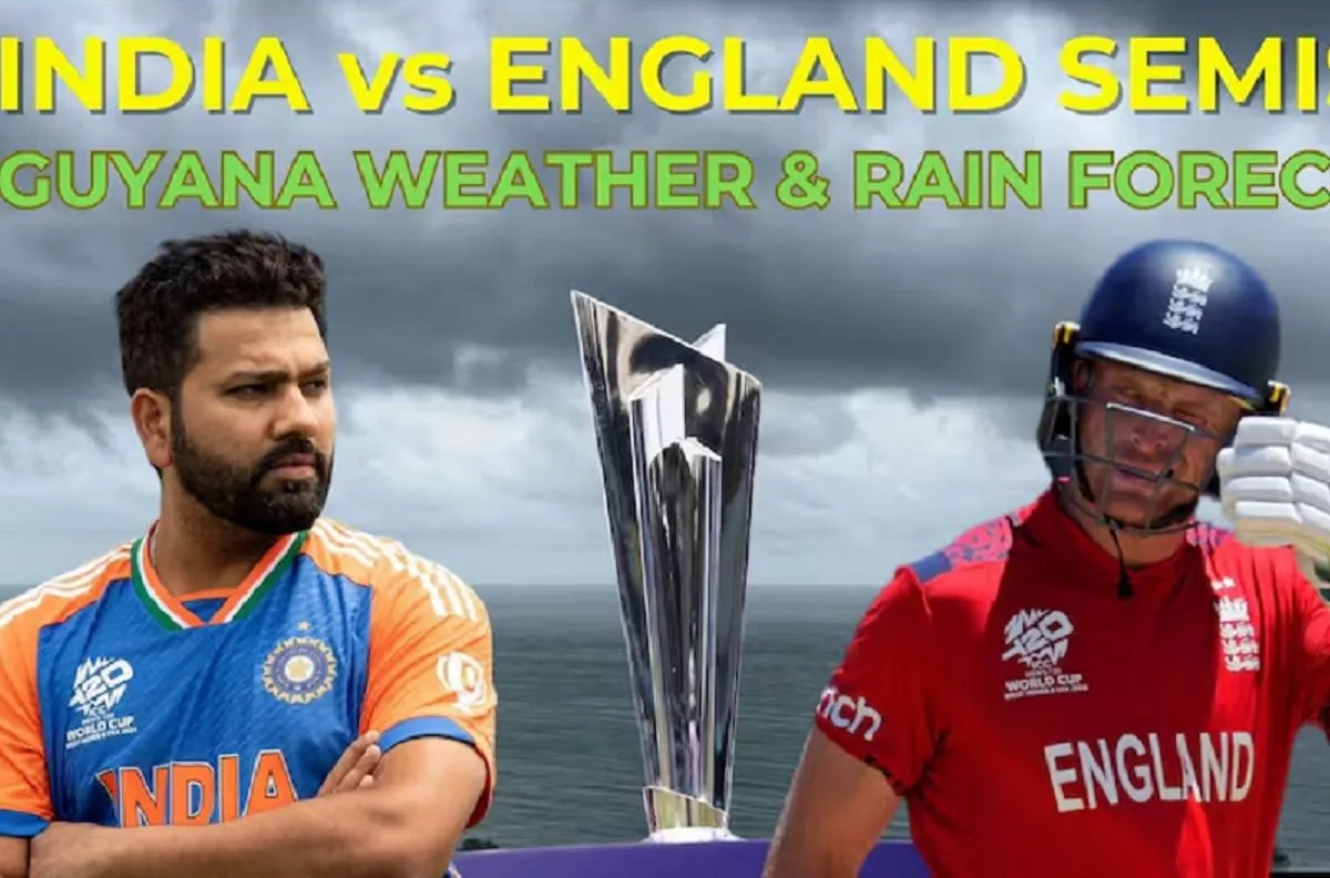 India vs England semifinal: कैसा रहेगा गयाना का मौसम? जानें हर घंटे के हिसाब से बारिश होने की भविष्यवाणी India vs England semifinal