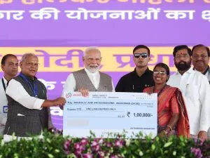 ‘Vishwakarma Yojana, a symbol of prosperity’, PM Moji laid the foundation of Mega Integrated Textile Region and Apparel Park in Maharashtra ‘समृद्धि का प्रतीक विश्वकर्मा योजना’, PM मोजी ने महाराष्ट्र में मेगा इंटीग्रेटेड टेक्सटाइल रीजन ऐंड अपैरल पार्क की रखी नींव