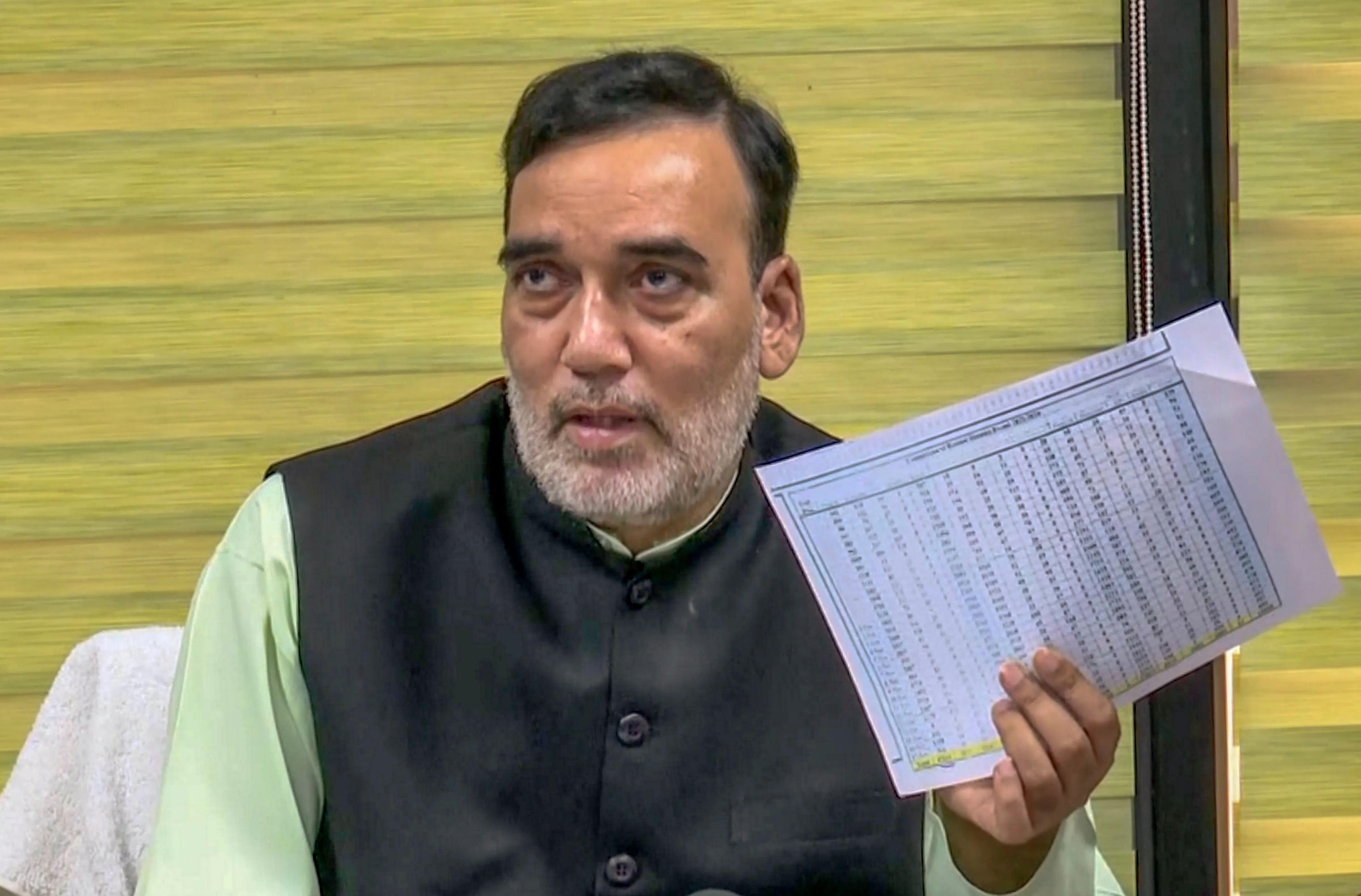 Gopal Rai addresses media