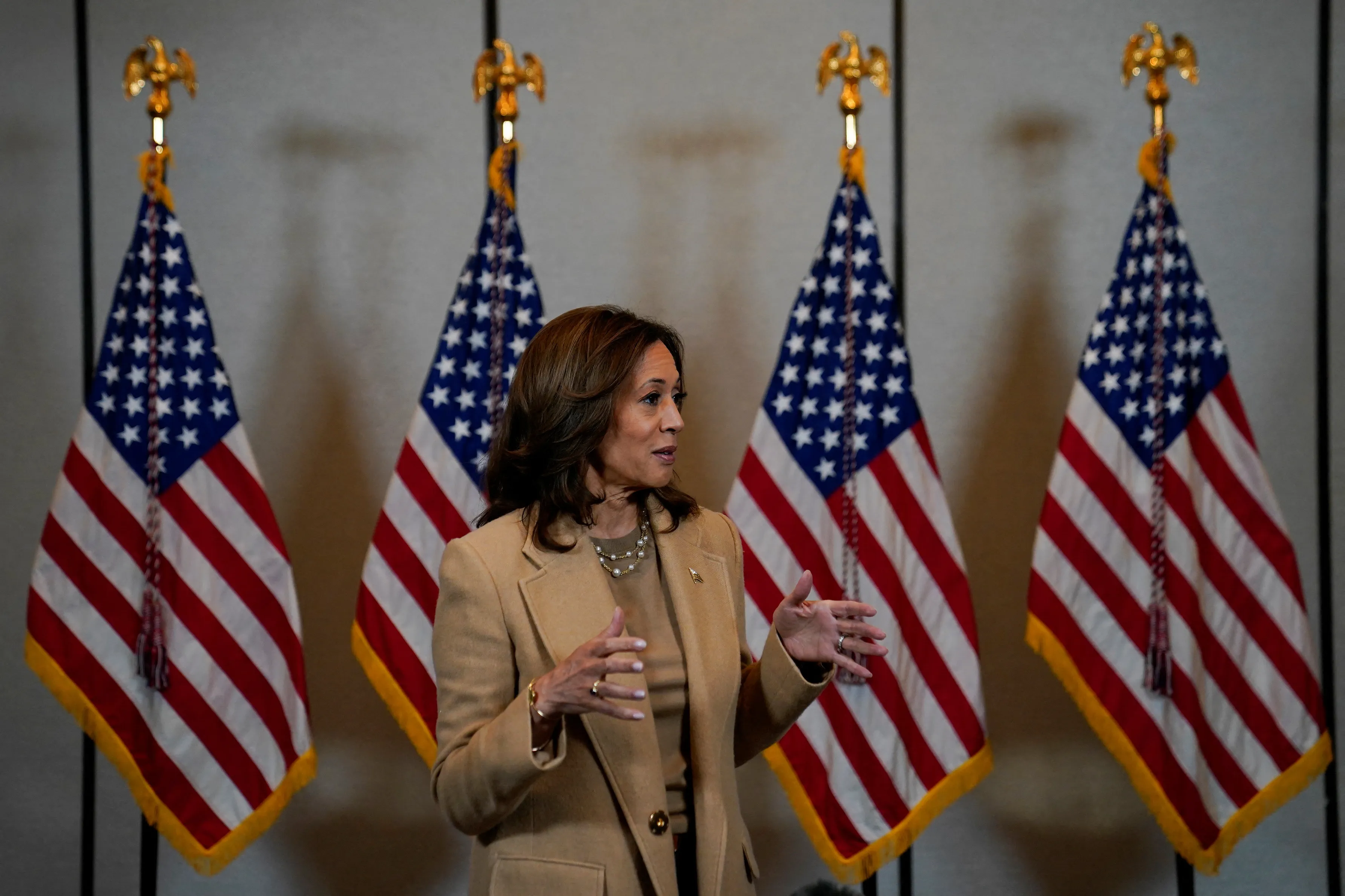 Democratic presidential nominee U.S. Vice President Kamala Harris visits Wisconsin