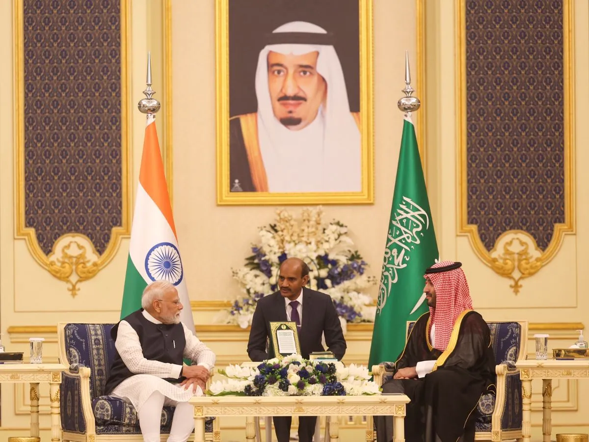 PM Modi with Prince Mohammed bin Salman bin Abdulaziz Al Saud