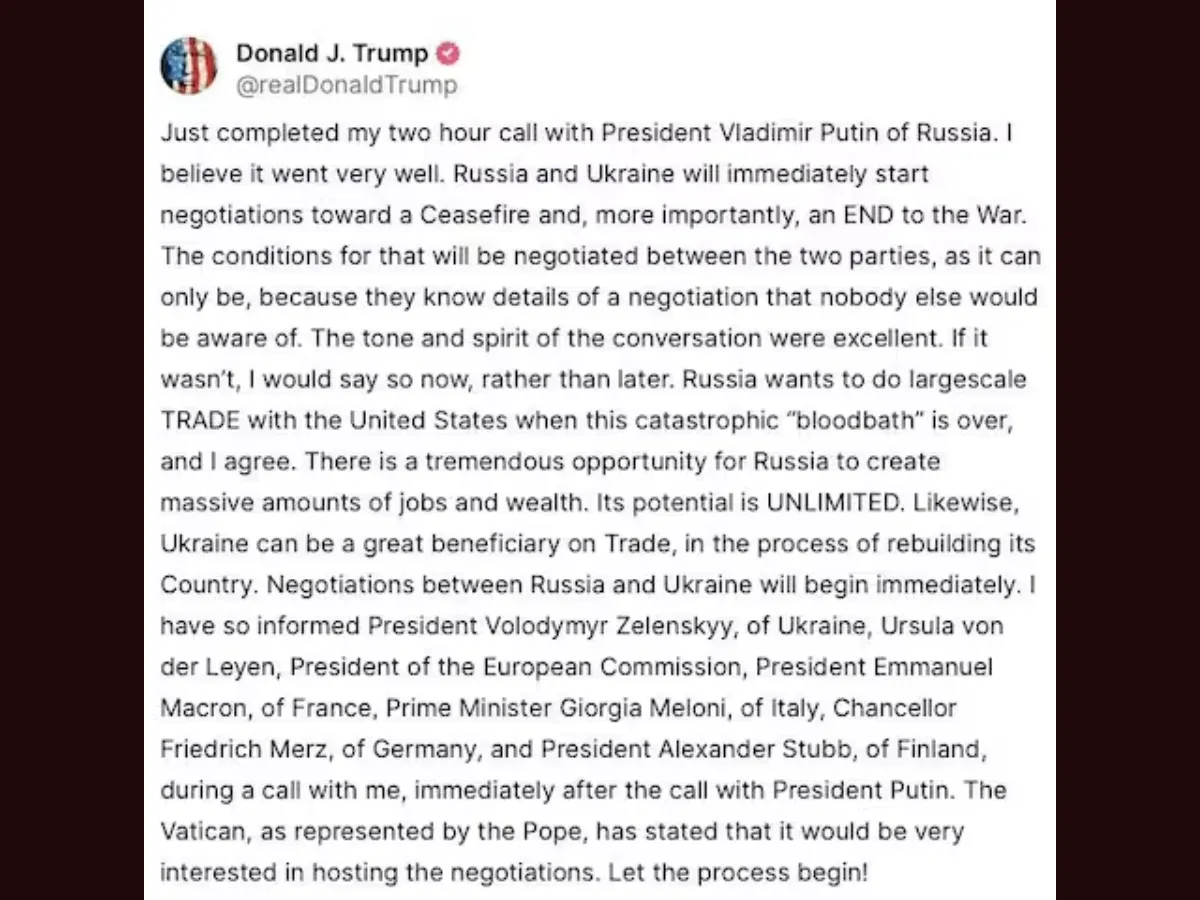 Russia-Ukraine conflict: Eliminate root cause of issue, Putin tells Trump