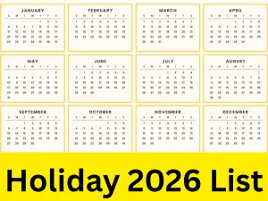 Holiday 2026 List