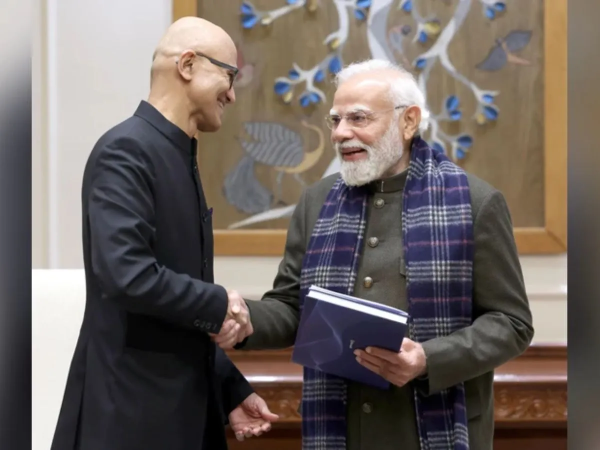 Microsoft CEO Satya Nadella and PM Modi