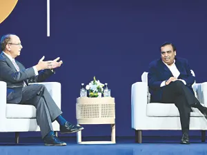 Larry Fink and Mukesh Ambani