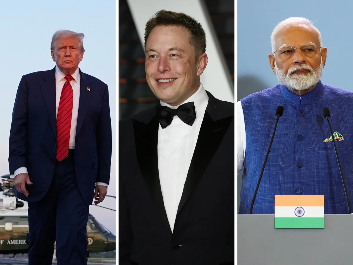 Trump Musk Modi