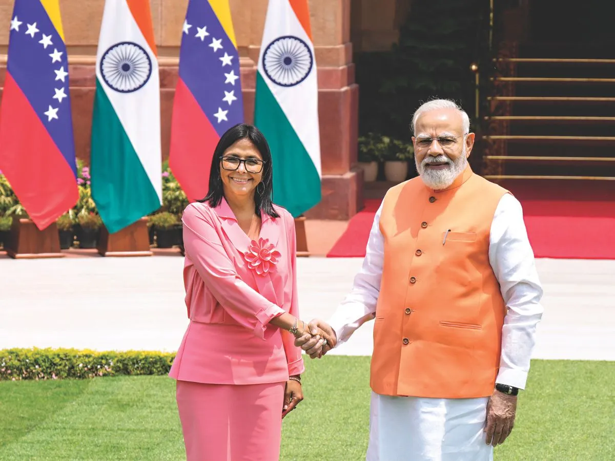 President Delcy Rodriguez and Prime Minister Narendra Modi