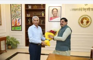 anurag jain with cm